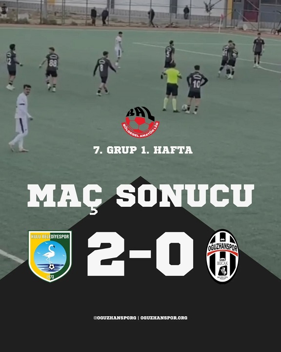 Kulu Belediyespor Oğuzhanspor Maç Sonucu