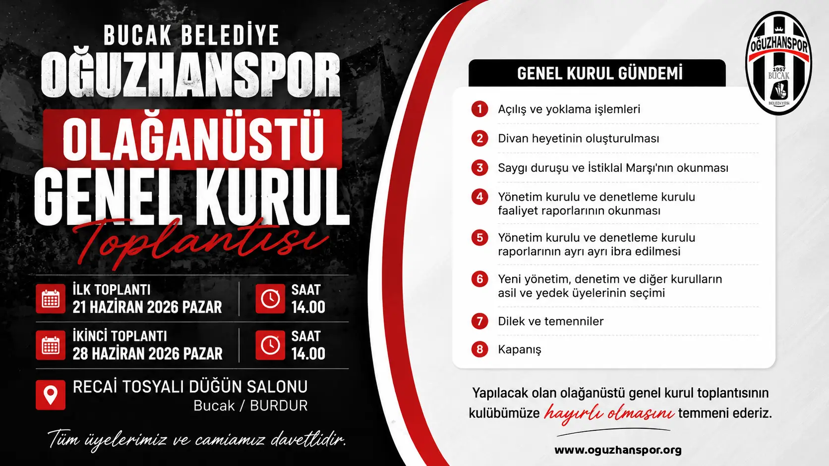 Oguzhanspor Olaganustu Genel Kurul
