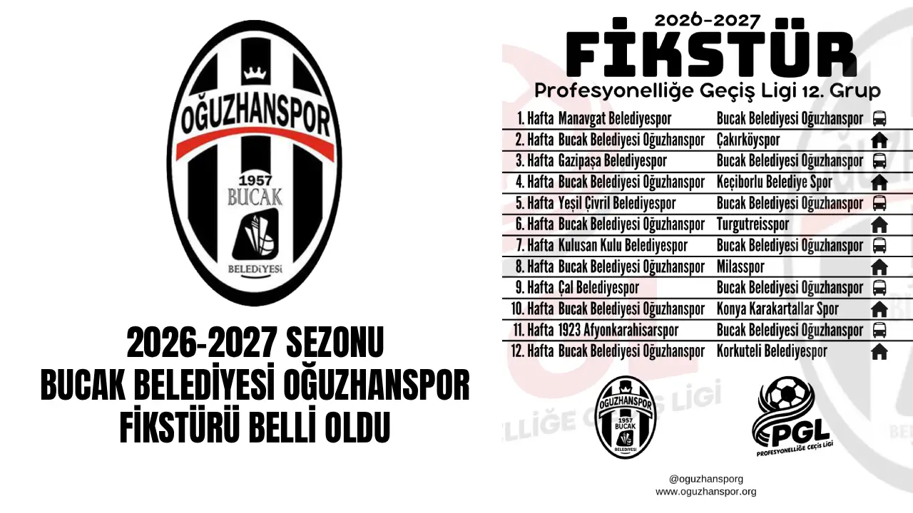 2026-2027 Oğuzhanspor Fikstürü